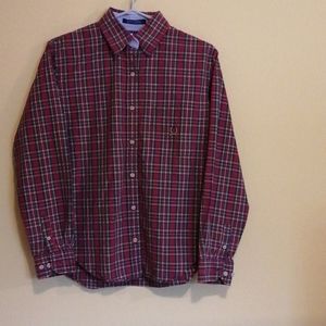 Tommy Hilfiger Red Plaid Blouse
